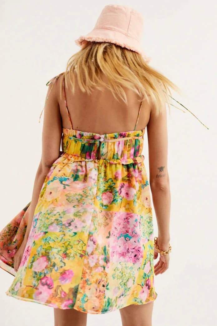 Leonor® | Chiffon Mini Dress With Floral Print