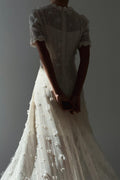 Mónica® | Midi Knit Dress With Lace Embroidery