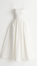 Mia® | Elegant Off-The-Shoulder Midi Dress