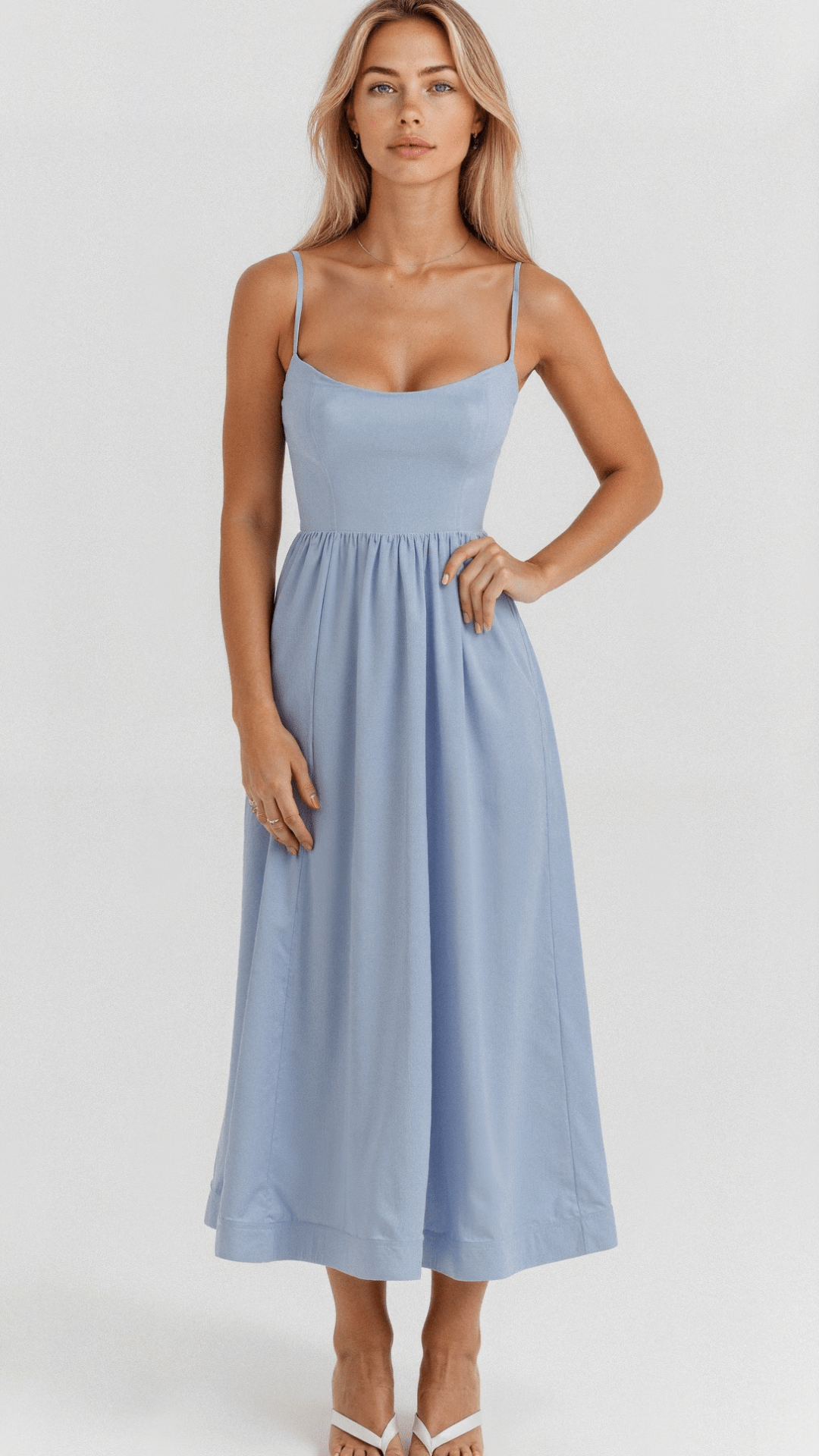 Mia® | Elegant Off-The-Shoulder Midi Dress