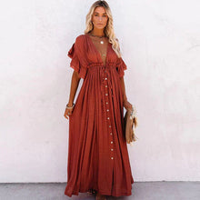 Eva® | Red long beach dress