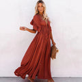 Eva® | Red long beach dress
