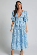 Susana® | Midi Dress With Cut-Outs And Lace Embroidery