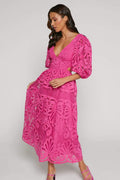 Susana® | Midi Dress With Cut-Outs And Lace Embroidery