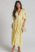Susana® | Midi Dress With Cut-Outs And Lace Embroidery