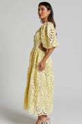 Susana® | Midi Dress With Cut-Outs And Lace Embroidery