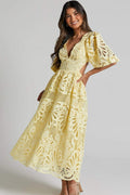 Susana® | Midi Dress With Cut-Outs And Lace Embroidery