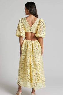 Susana® | Midi Dress With Cut-Outs And Lace Embroidery