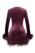 Lidia® | Women's velvet mini dress