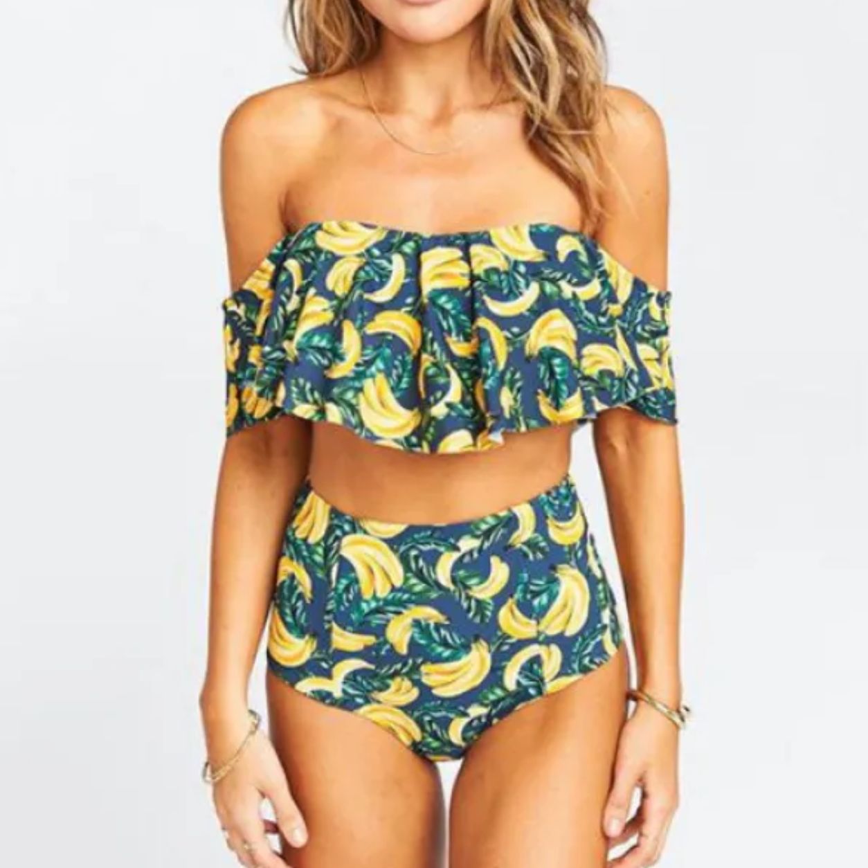 Haven | Off-Shoulder Ruffle Bikini Set